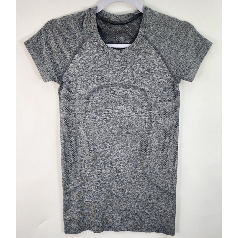 Lululemon Swiftly Tech Short Sleeve Top Women's 4 Heather Gray Athletic Stretch